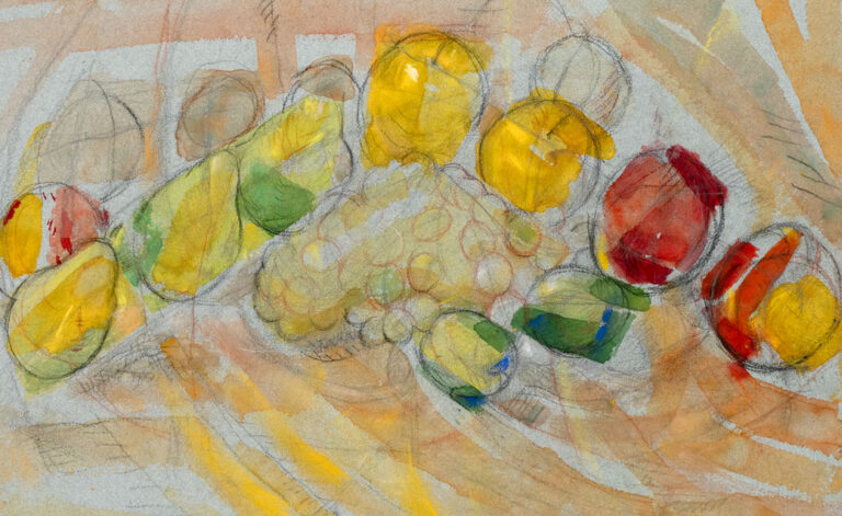 Detail of a Pierre Daura painting of fruit