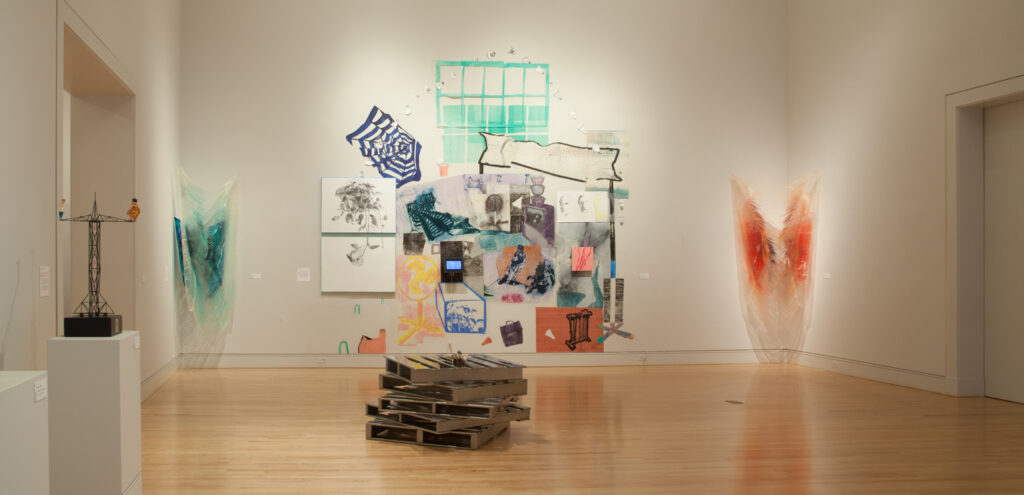 An installation photograph from the MFA exit show in 2014