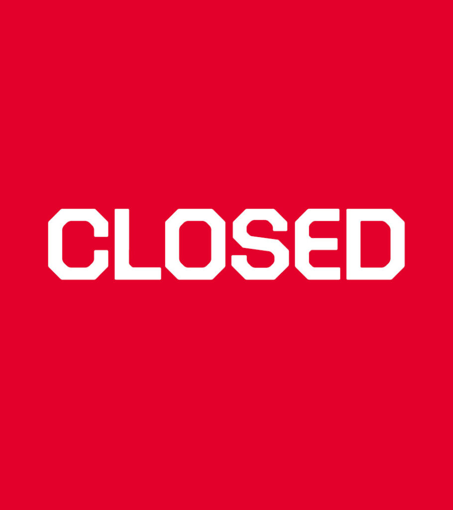 The word "Closed"