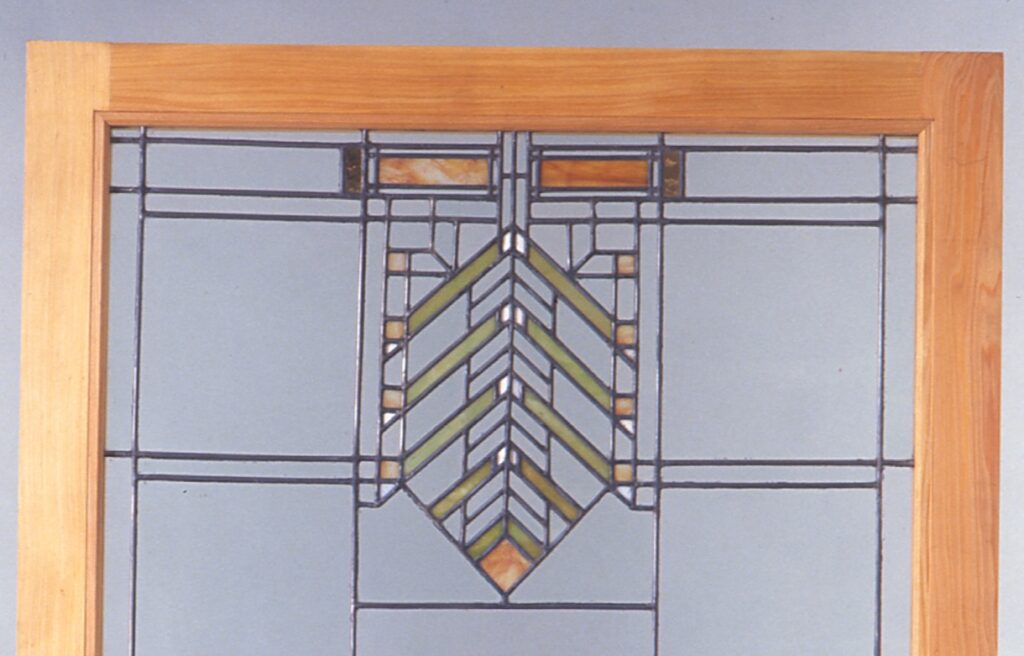 Detail of a window by Frank Lloyd Wright