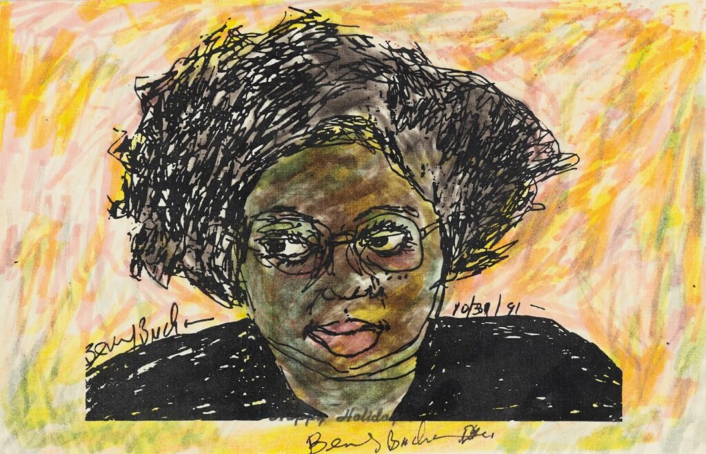 Self-portrait of Beverly Buchanan
