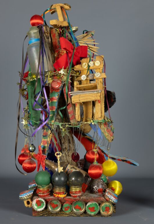 A mixed media assemblage by Beverly Buchanan