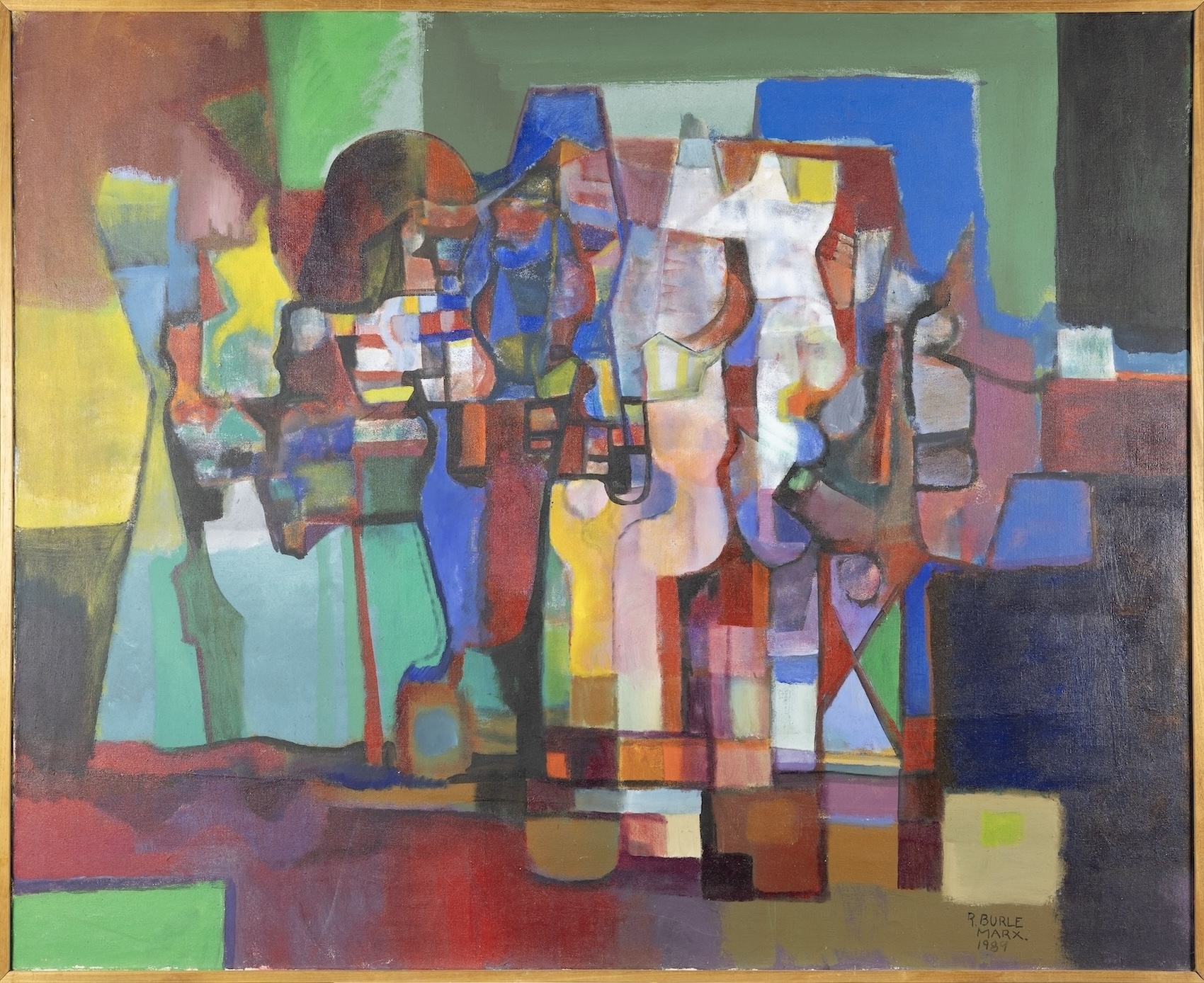 Multicolored abstract painting by Roberto Burle Marx