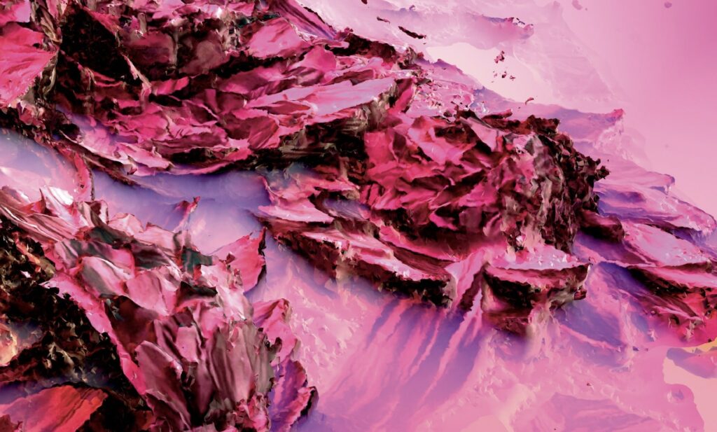 An abstract print by Nancy Baker Cahill