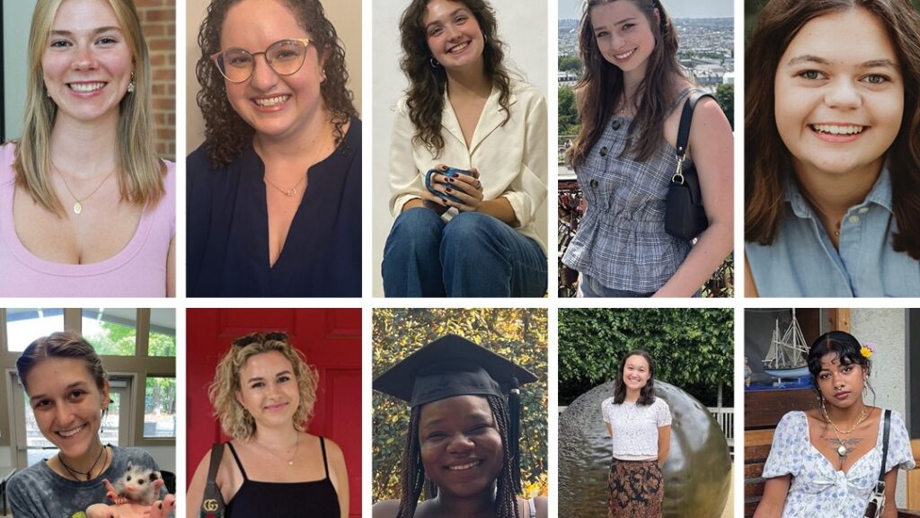 A grid of 10 interns who work at the museum