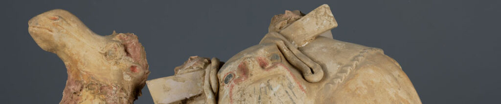 A minqi (grave good) figure of a kneeling camel