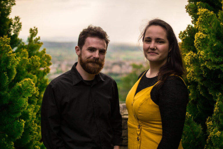 Anika Kildegaard and Will Yager of the band LIGAMENT