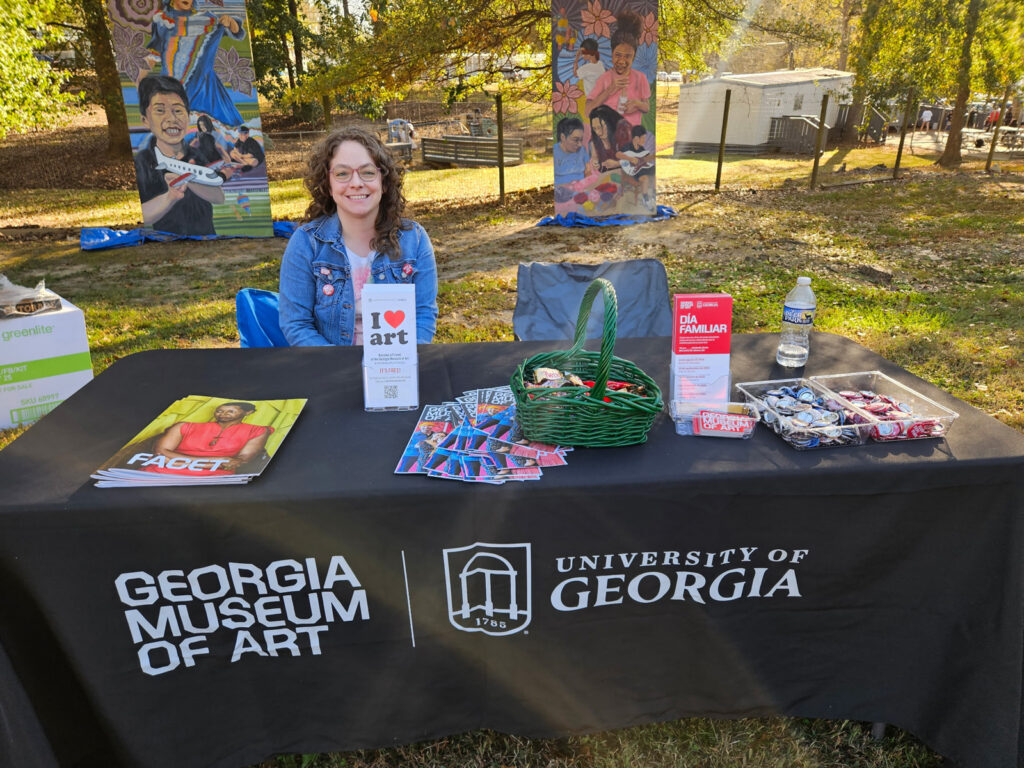 Museum staff tabling at an off-site event