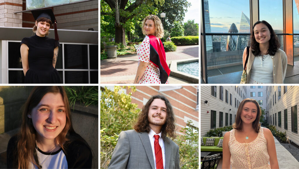 Six portraits of student interns at the Georgia Museum of Art